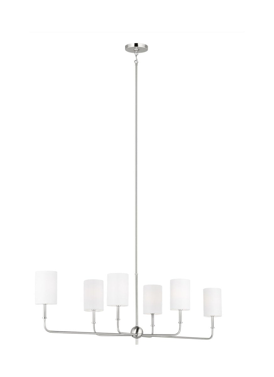 Chandelier linéaire Foxdale - Nickel brossé Ampoules non - incluses by Visual Comfort Studio | Luminaires & cie