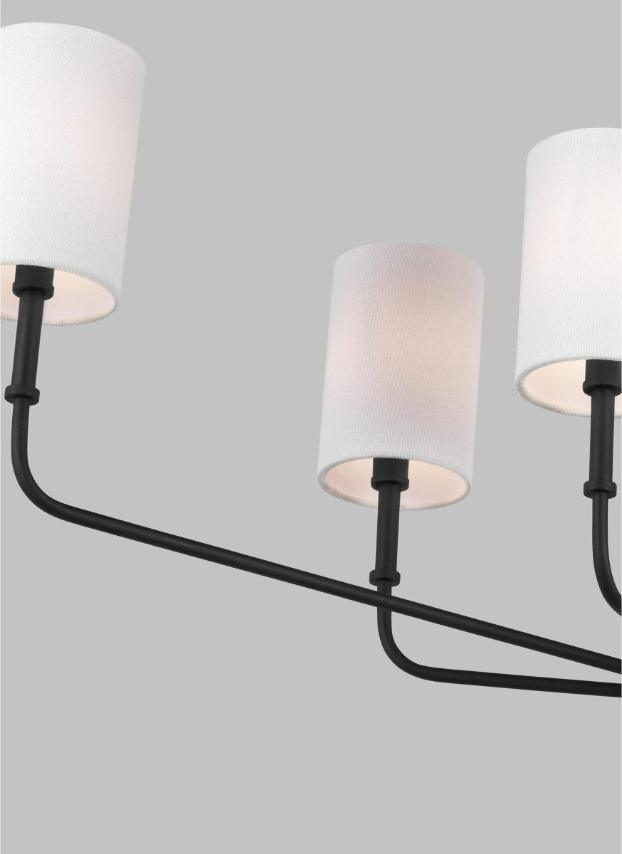 Chandelier linéaire Foxdale - Noir de minuit Ampoules DEL incluses by Visual Comfort Studio | Luminaires & cie