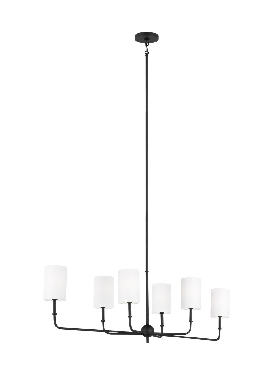 Chandelier linéaire Foxdale - Noir de minuit Ampoules DEL incluses by Visual Comfort Studio | Luminaires & cie