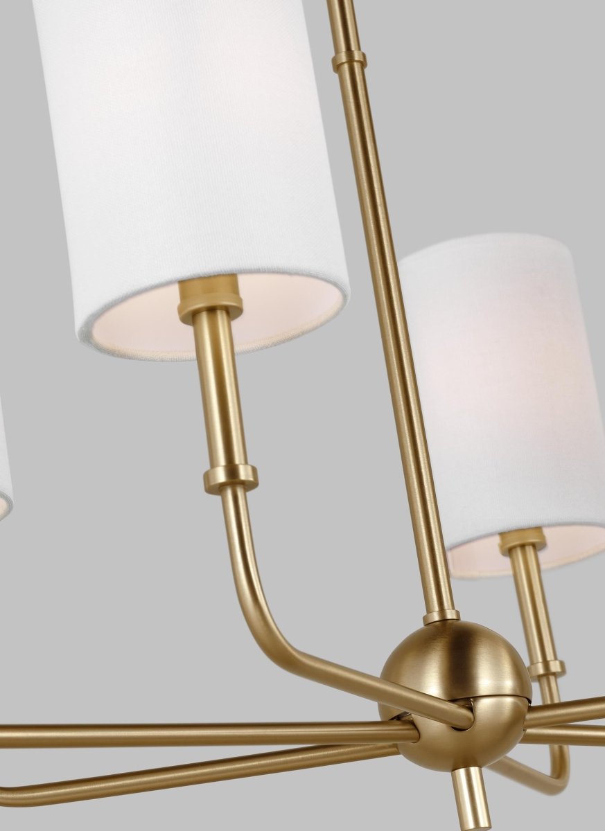 Chandelier linéaire Foxdale - Laiton satiné Ampoules DEL incluses by Visual Comfort Studio | Luminaires & cie