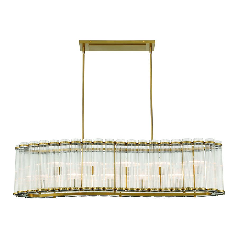 Chandelier linéaire Glasbury - Or by Eurofase | Luminaires & cie