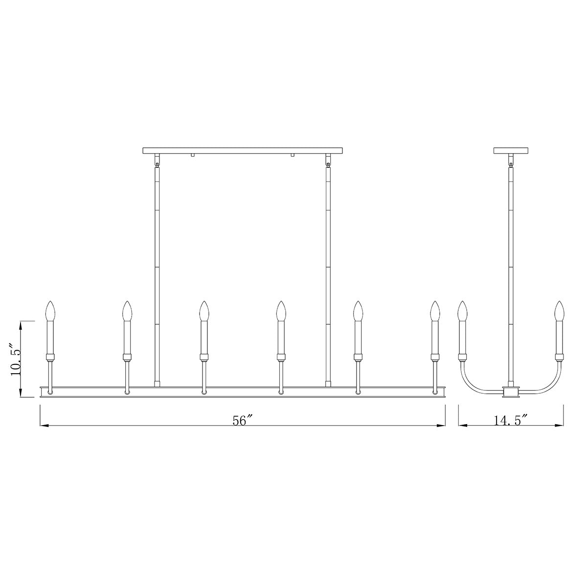 Chandelier linéaire Haylie