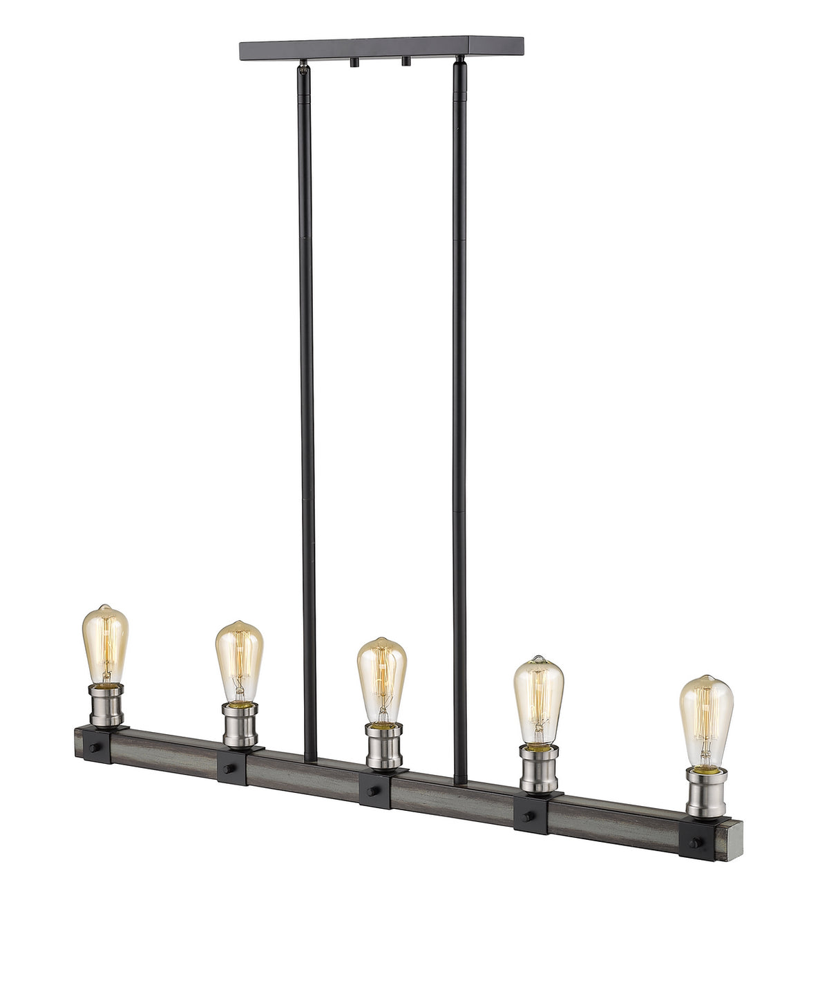 Suspension linéaire Kirkland Bardeau gris cendré, nombre ampoules 5 – vue 3