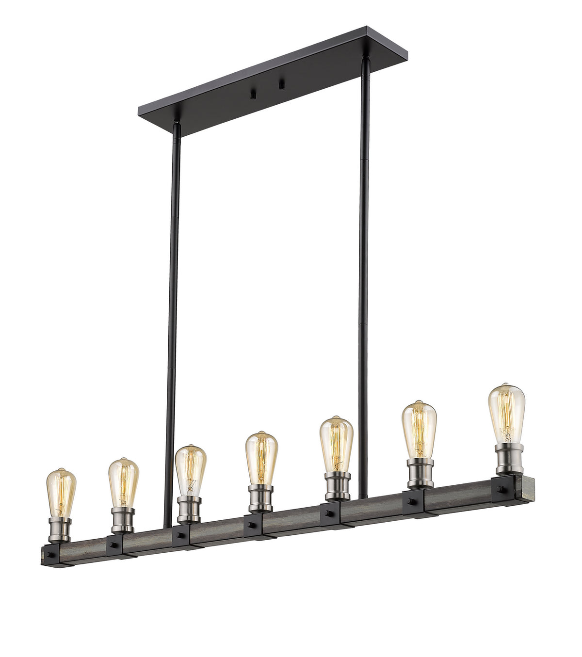Suspension linéaire Kirkland Bardeau gris cendré, nombre ampoules 7 – vue 2