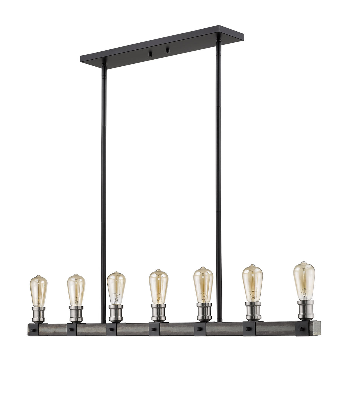 Suspension linéaire Kirkland Bardeau gris cendré, nombre ampoules 7 – vue 5