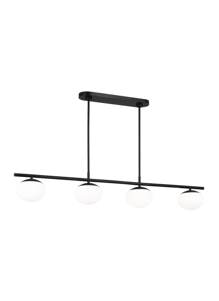 Chandelier linéaire Lune - Fer vieille 6 1/2" by Visual Comfort Studio | Luminaires & cie