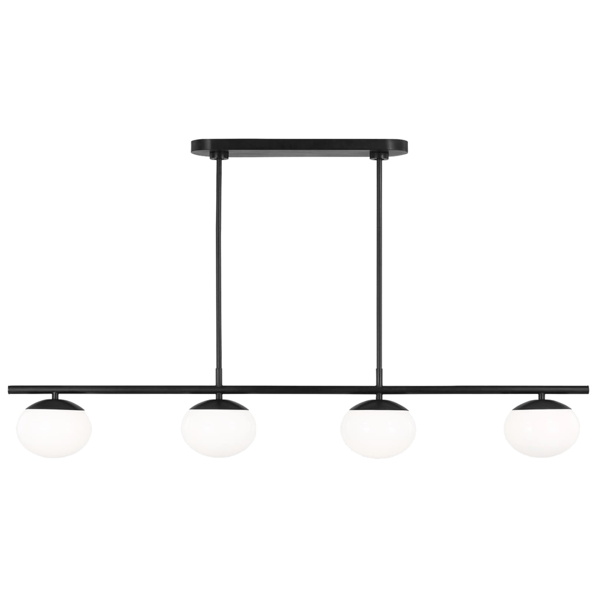 Chandelier linéaire Lune - Fer vieille 6 1/2" by Visual Comfort Studio | Luminaires & cie
