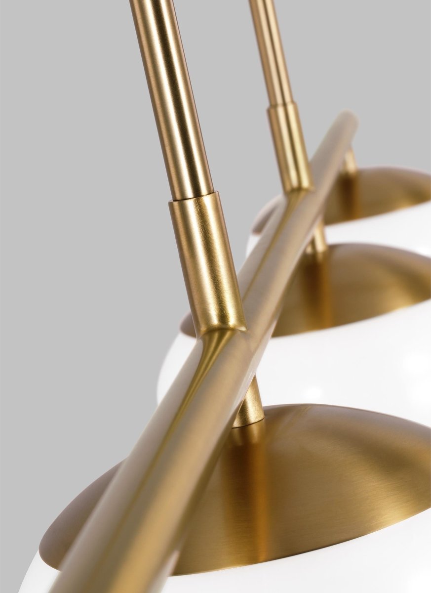Chandelier linéaire Lune - Laiton brûlé 6 1/2" by Visual Comfort Studio | Luminaires & cie