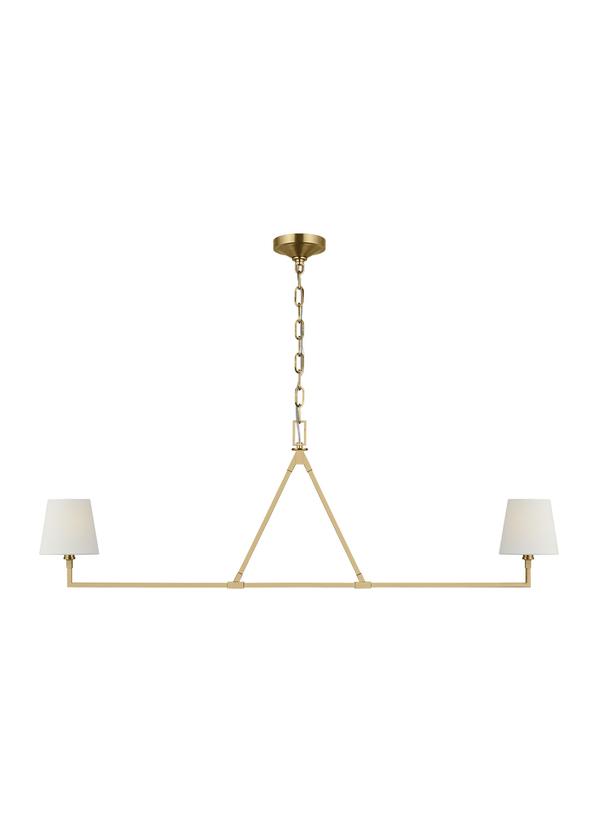 Chandelier linéaire Perth - Laiton brûlé by Visual Comfort Studio | Luminaires & cie