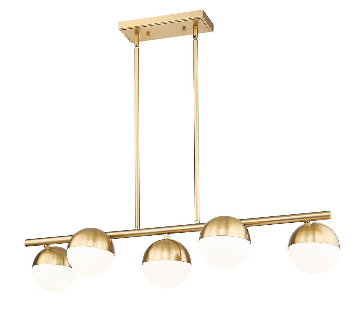 Suspension linéaire Realm Sphere Or moderne, nombre ampoules 5 – vue 2