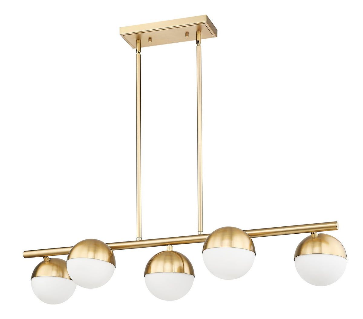 Suspension linéaire Realm Sphere Or moderne, nombre ampoules 5 – vue 4
