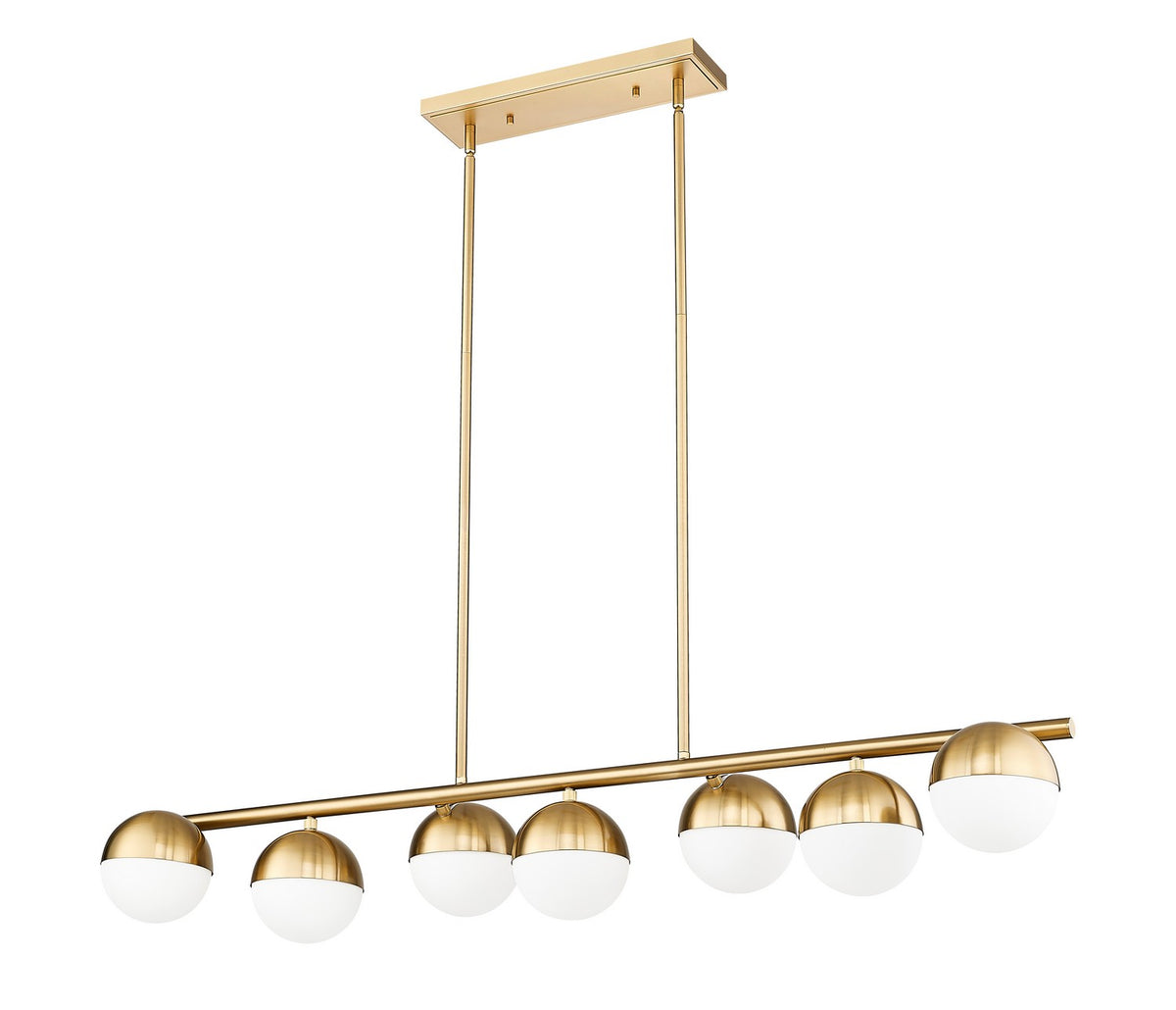 Suspension linéaire Realm Sphere Or moderne, nombre ampoules 7 – vue 4