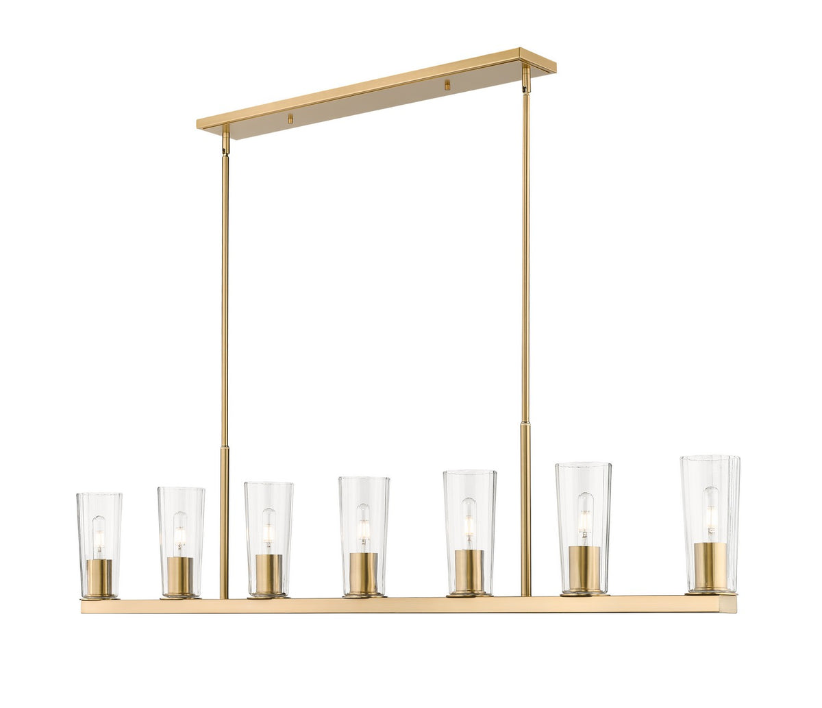 Suspension linéaire Titus Or moderne, nombre ampoules 7 – Z-Lite