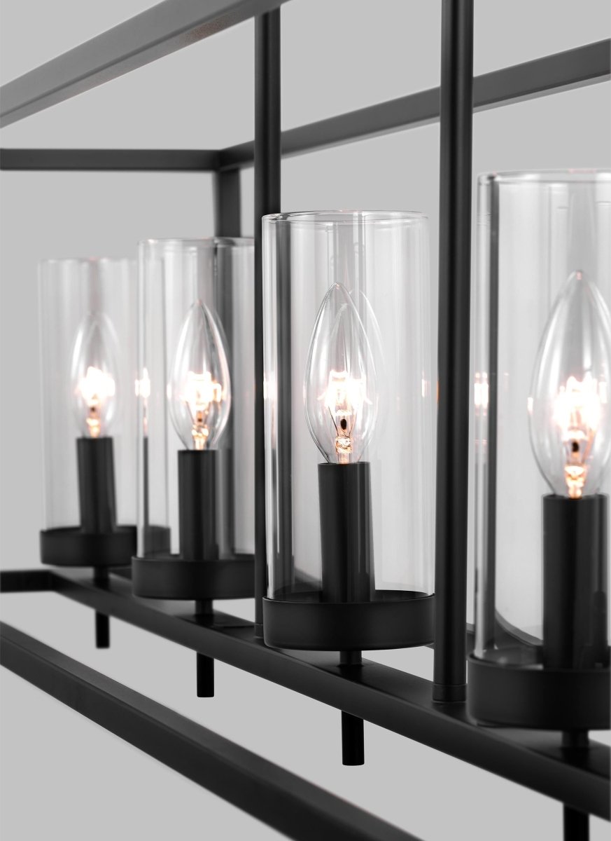 Chandelier linéaire Zire - Noir de minuit Ampoules non - incluses by Visual Comfort Studio | Luminaires & cie