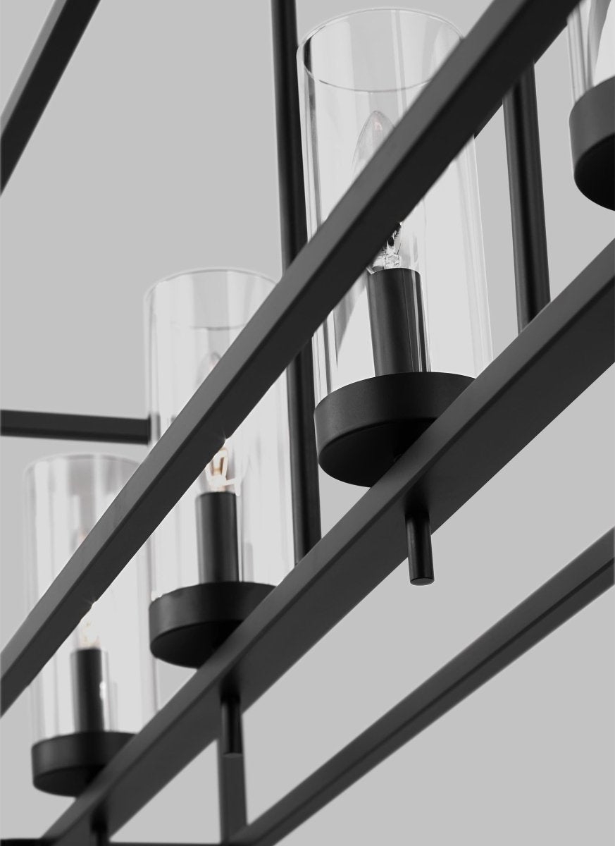 Chandelier linéaire Zire - Noir de minuit Ampoules non - incluses by Visual Comfort Studio | Luminaires & cie