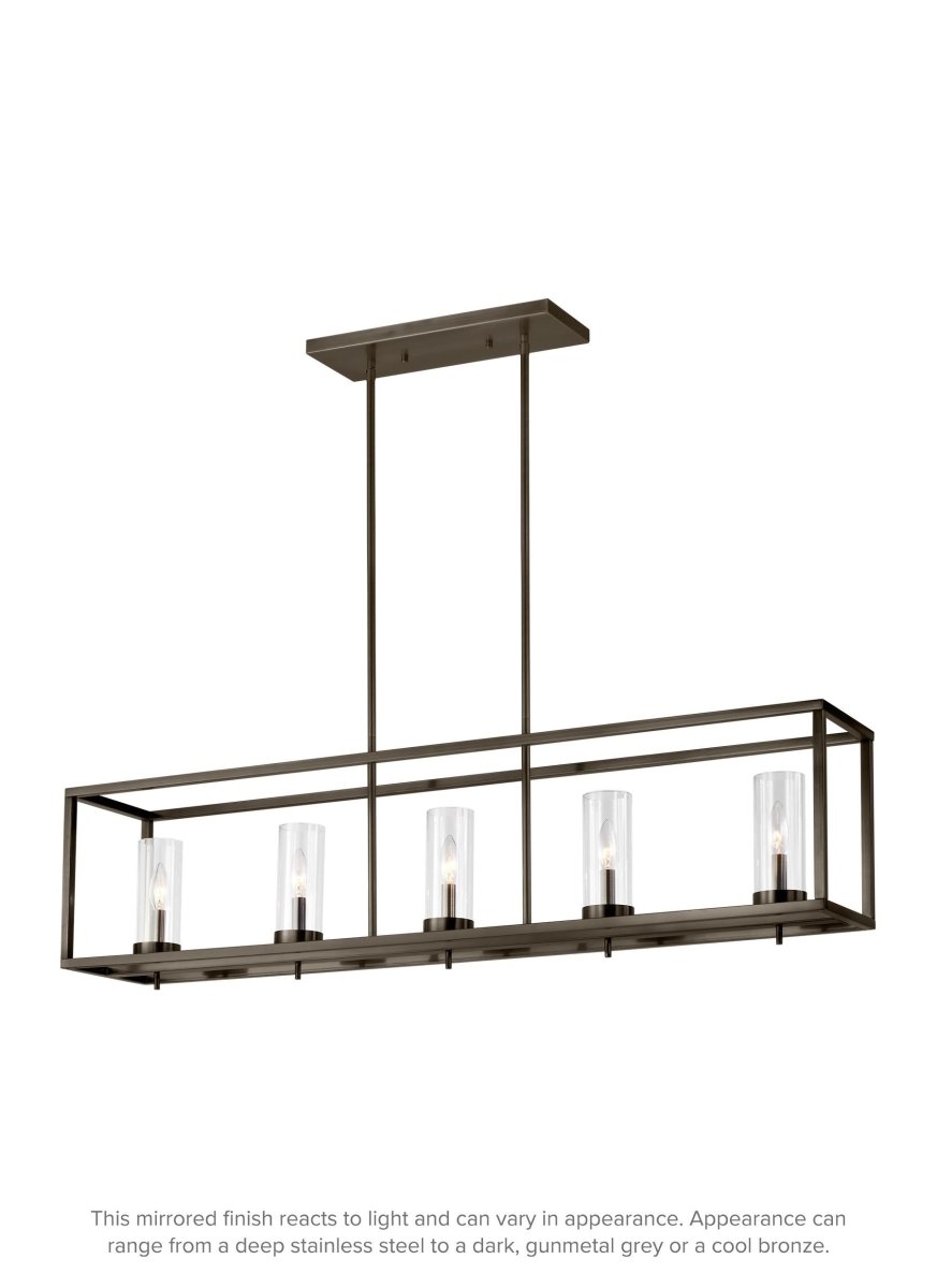 Chandelier linéaire Zire - Bronze brossé bronze Ampoules non - incluses by Visual Comfort Studio | Luminaires & cie
