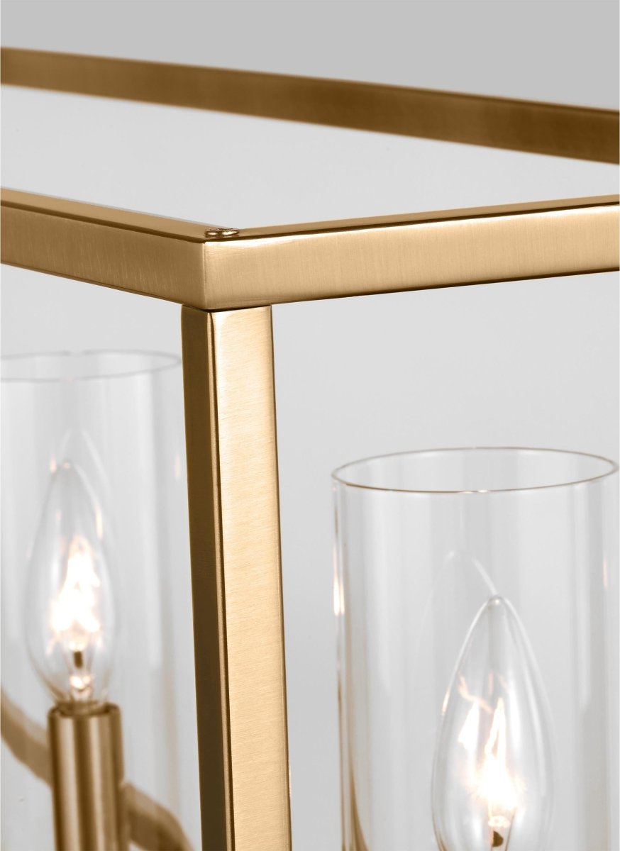 Chandelier linéaire Zire - Laiton satiné Ampoules non - incluses by Visual Comfort Studio | Luminaires & cie
