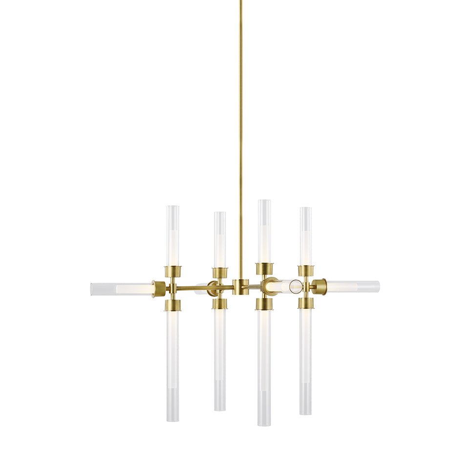 Chandelier Linger - Laiton naturel 12 by Tech Lighting | Luminaires & cie