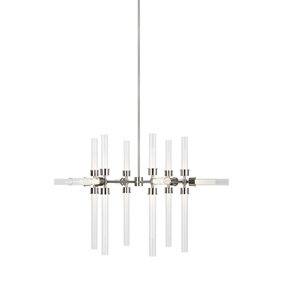 Chandelier Linger - Nickel poli 18 by Tech Lighting | Luminaires & cie