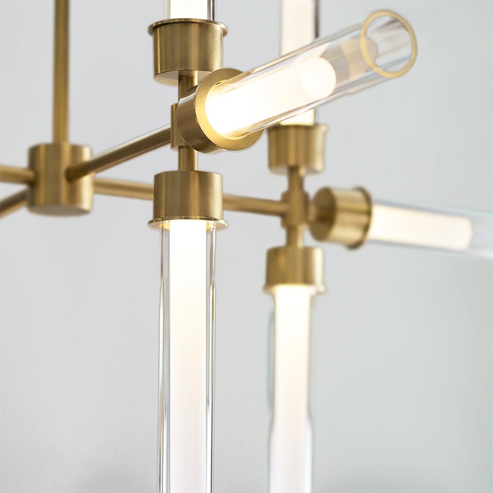 Chandelier Linger - Nickel poli 18 by Tech Lighting | Luminaires & cie