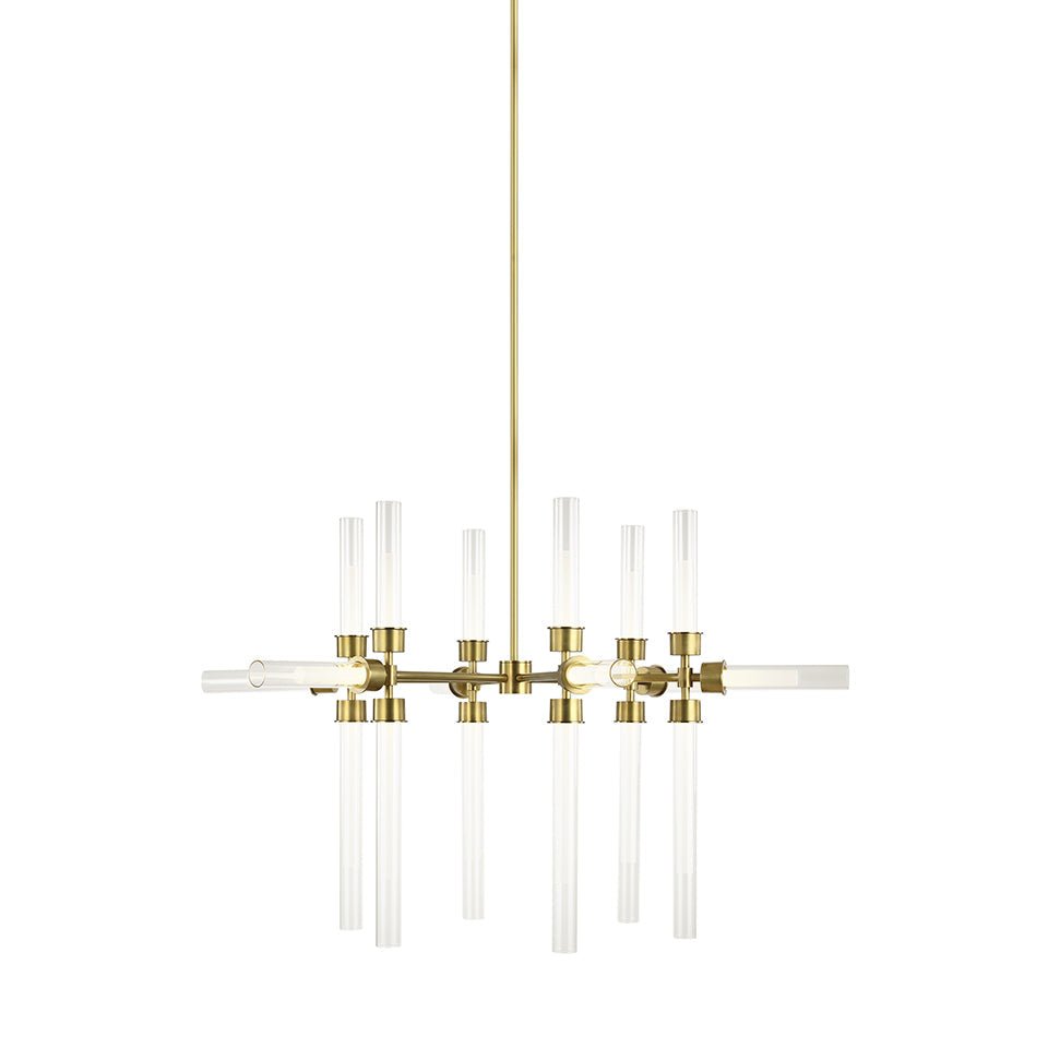 Chandelier Linger - Laiton naturel 18 by Tech Lighting | Luminaires & cie