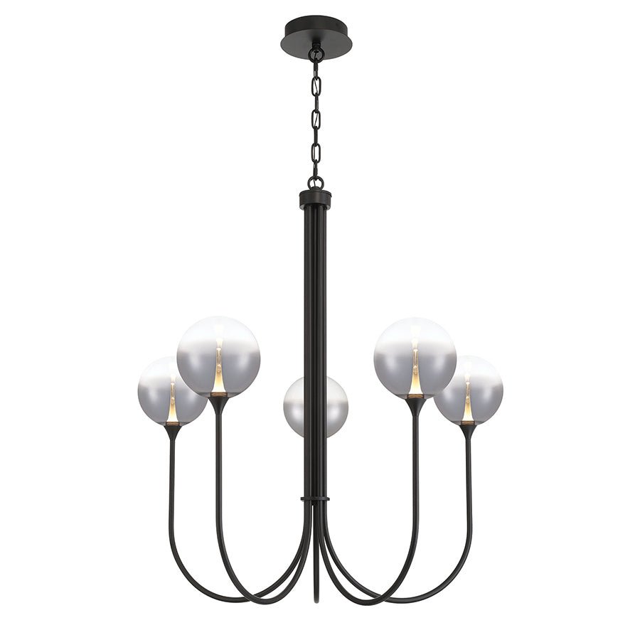 Chandelier Lisa - Noir mat Fumé 34" by Eurofase | Luminaires & cie