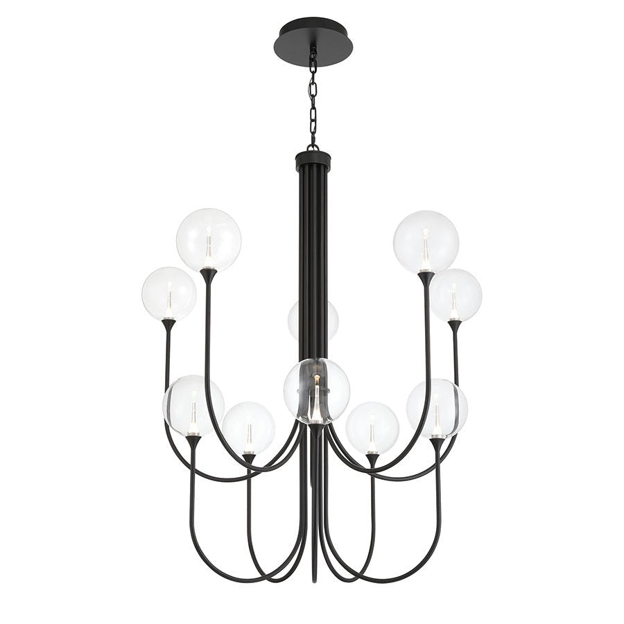 Chandelier Lisa - Noir mat Clair 40" by Eurofase | Luminaires & cie
