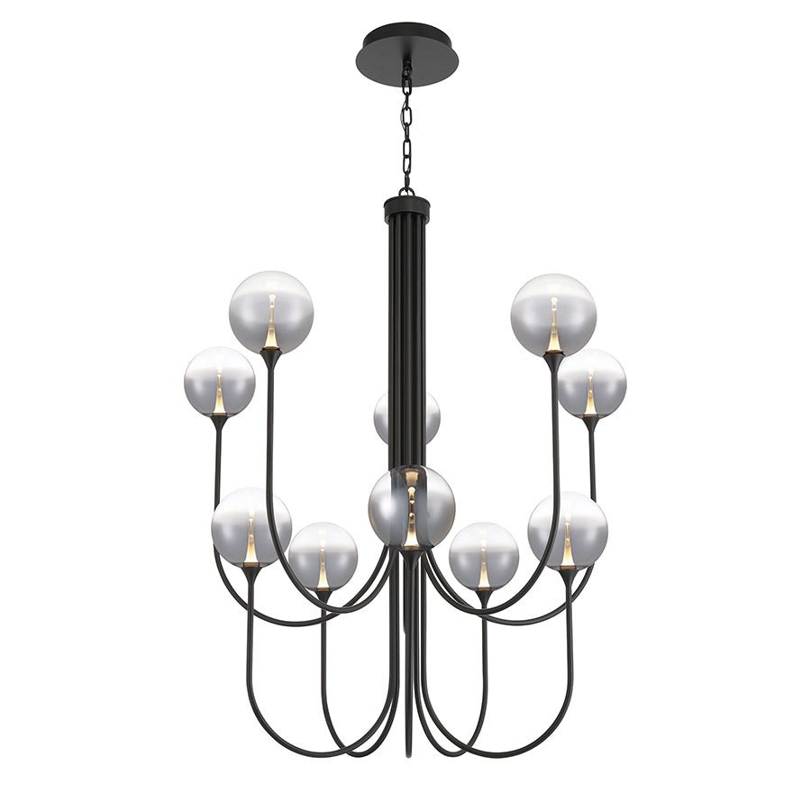 Chandelier Lisa - Noir mat Fumé 40" by Eurofase | Luminaires & cie