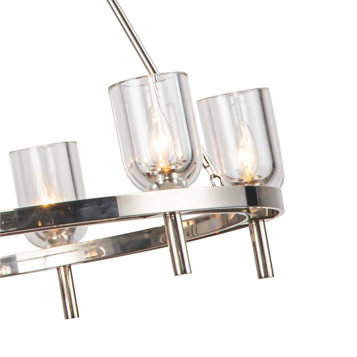 Chandelier Lucian - Cristal clair / nickel poli 31 1/2" by Alora Lighting | Luminaires & cie