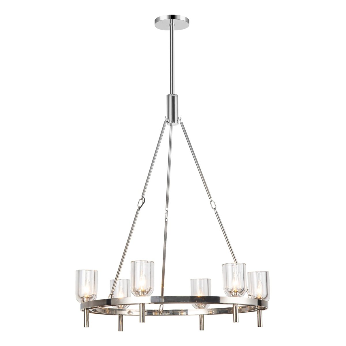 Chandelier Lucian - Cristal clair / nickel poli 31 1/2" by Alora Lighting | Luminaires & cie