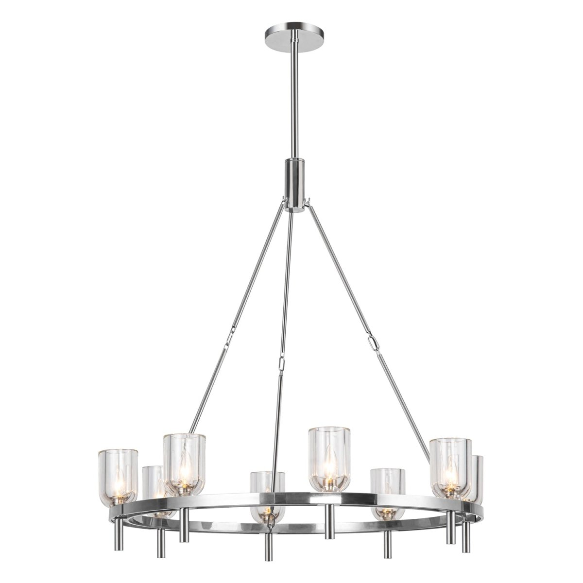 Chandelier Lucian - Cristal clair / nickel poli 36 1/8" by Alora Lighting | Luminaires & cie