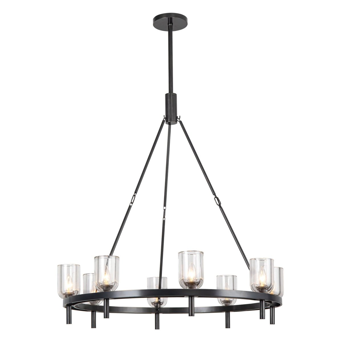Chandelier Lucian - Cristal clair / bronze urbain 36 1/8" by Alora Lighting | Luminaires & cie
