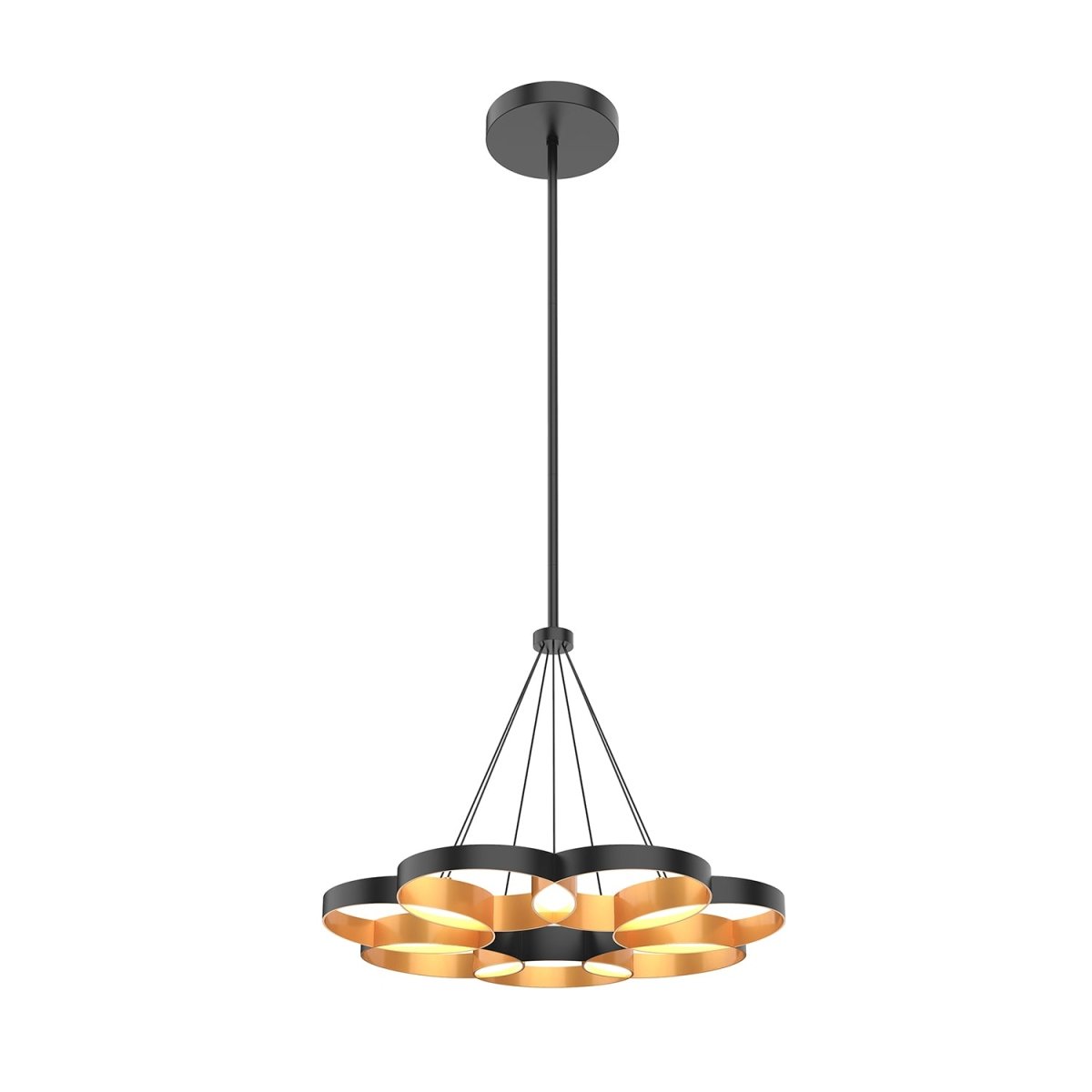 Chandelier Maestro - Noir / or 25 3/4" by Kuzco Lighting | Luminaires & cie