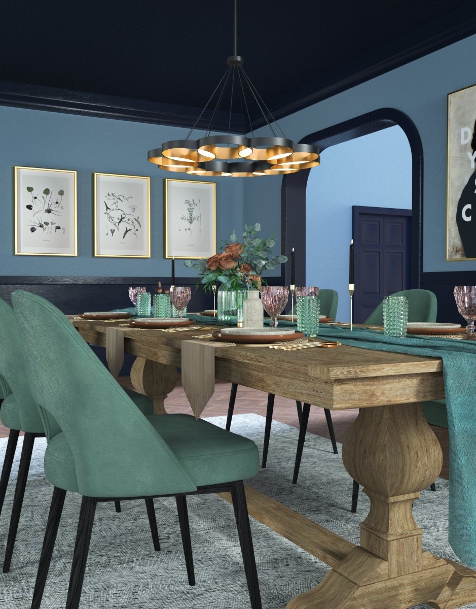 Chandelier Maestro - Noir / or 32 1/4" by Kuzco Lighting | Luminaires & cie