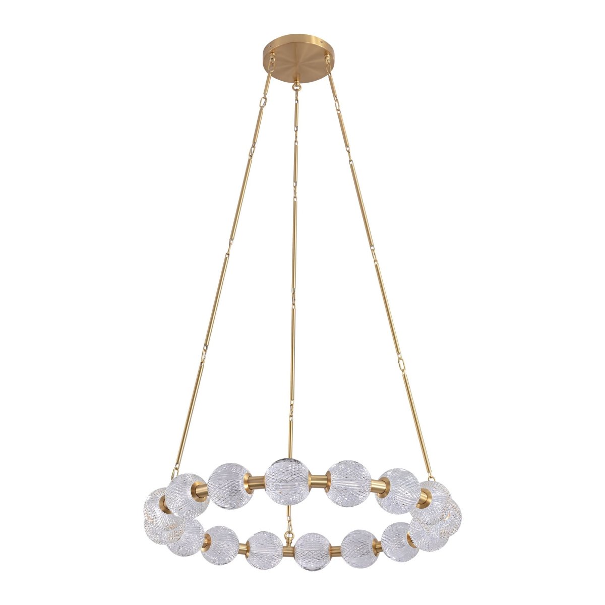 Chandelier Marni - Laiton naturel 32 3/8" by Alora Lighting | Luminaires & cie