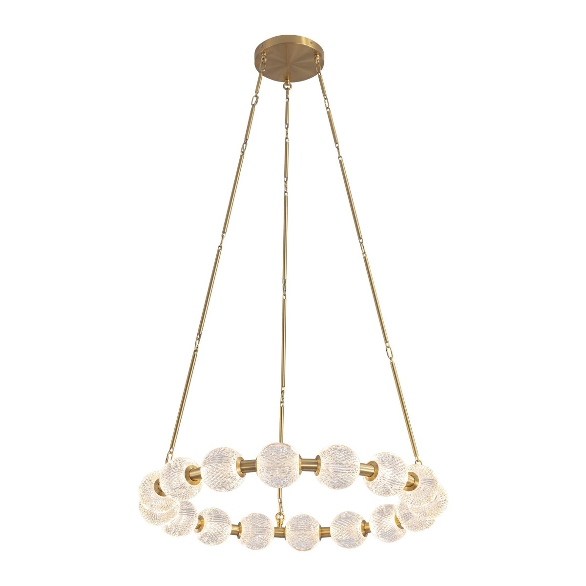 Chandelier Marni - Laiton naturel 32 3/8" by Alora Lighting | Luminaires & cie