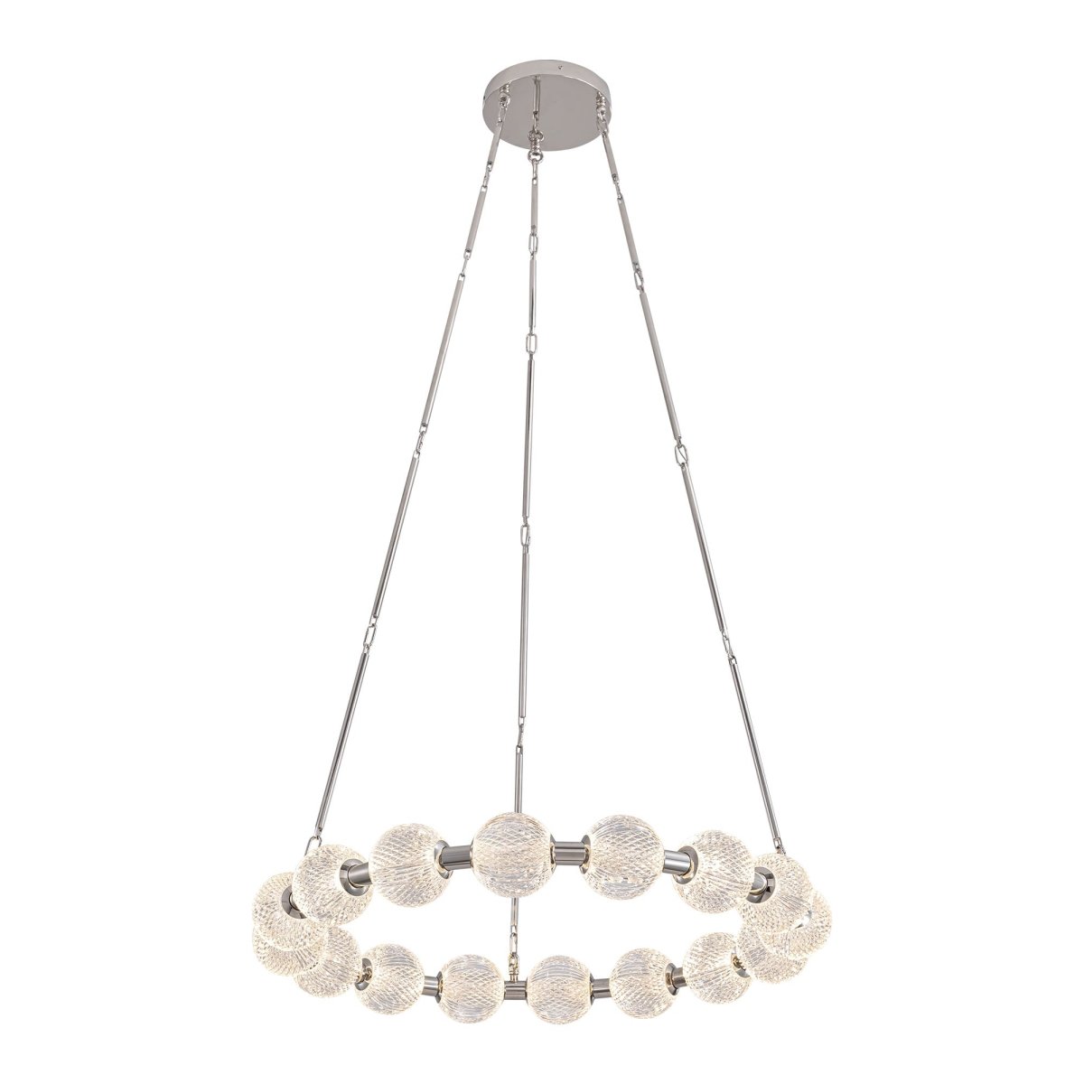Chandelier Marni - Nickel poli 32 3/8" by Alora Lighting | Luminaires & cie