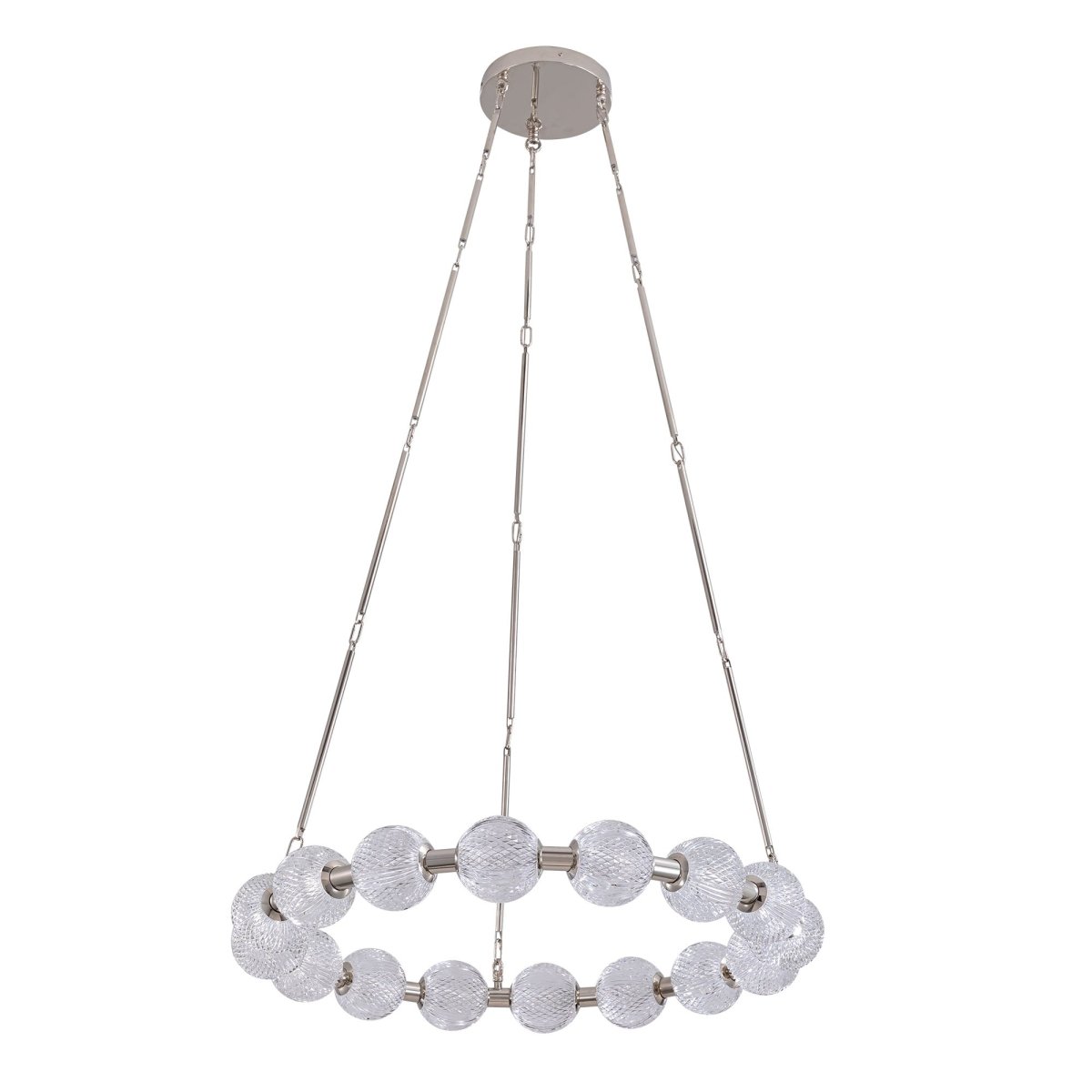 Chandelier Marni - Nickel poli 32 3/8" by Alora Lighting | Luminaires & cie