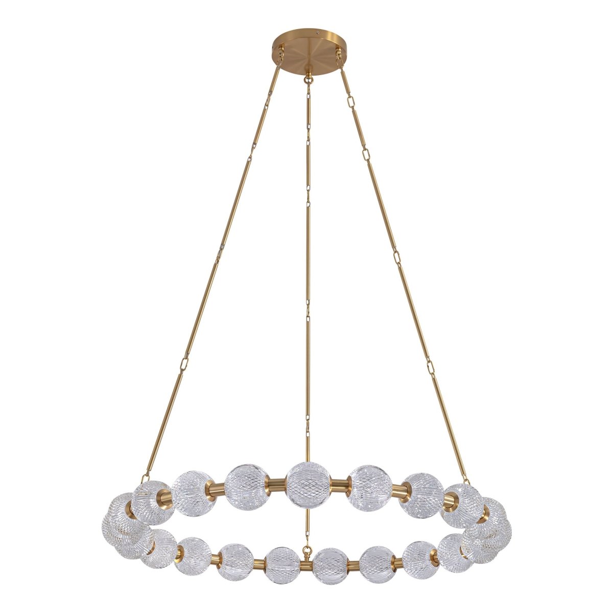 Chandelier Marni - Laiton naturel 41 3/8" by Alora Lighting | Luminaires & cie