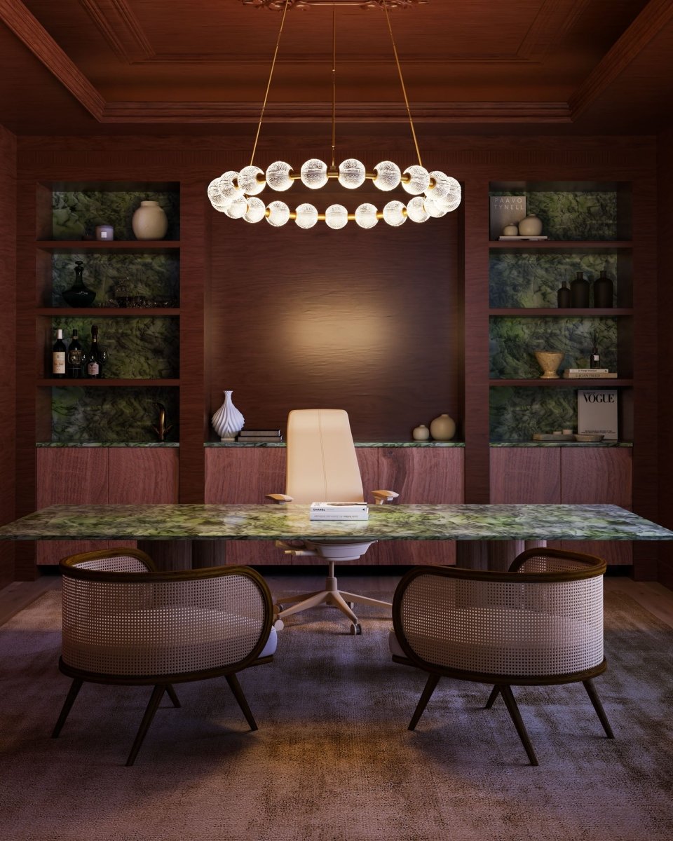 Chandelier Marni - Laiton naturel 41 3/8" by Alora Lighting | Luminaires & cie