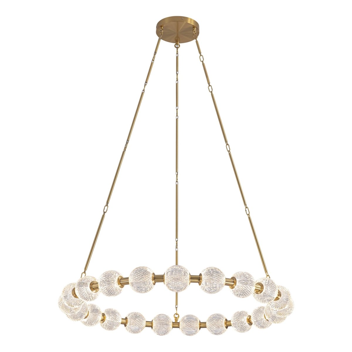 Chandelier Marni - Laiton naturel 41 3/8" by Alora Lighting | Luminaires & cie