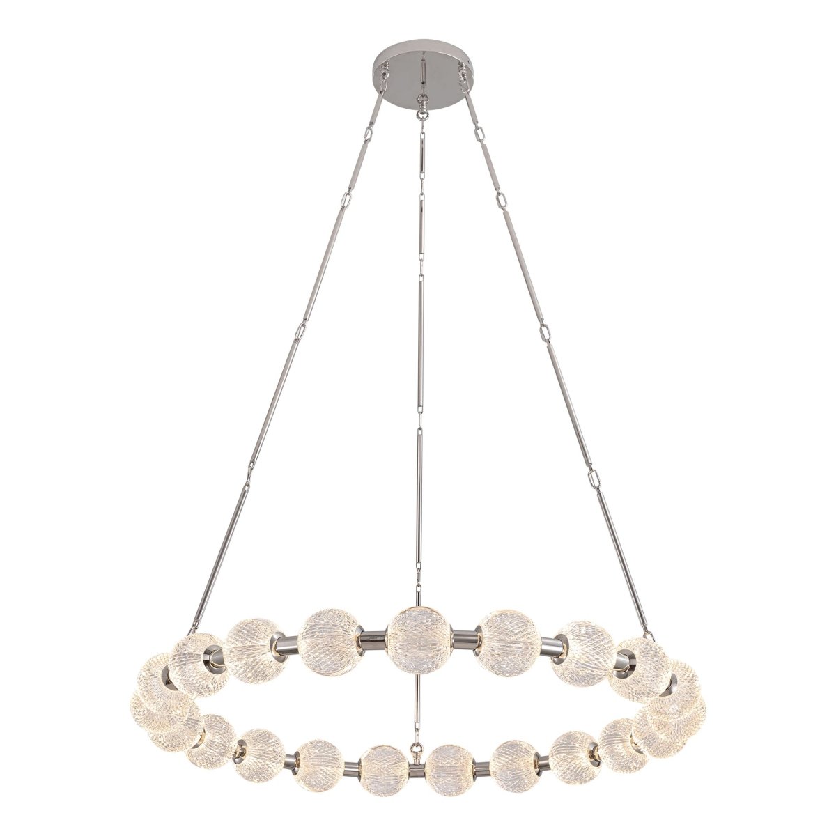 Chandelier Marni - Nickel poli 41 3/8" by Alora Lighting | Luminaires & cie