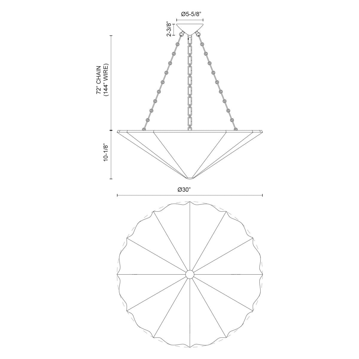Chandelier Martine - 30" by Alora Lighting | Luminaires & cie