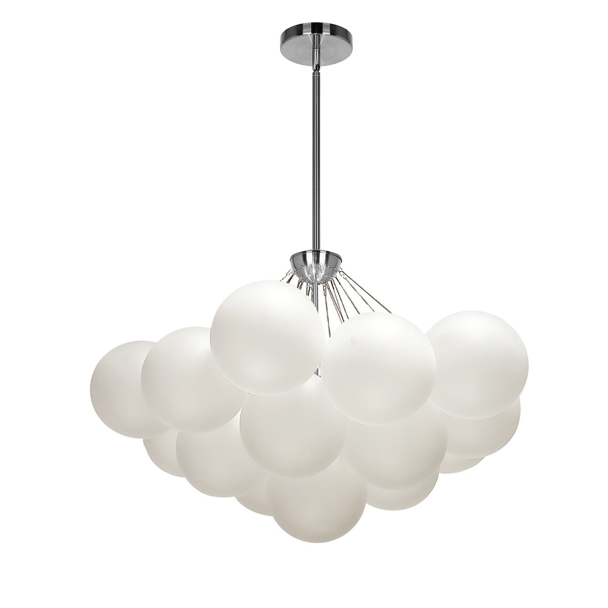 Lustre Miles 27", Blanc / Chrome poli – Dainolite
