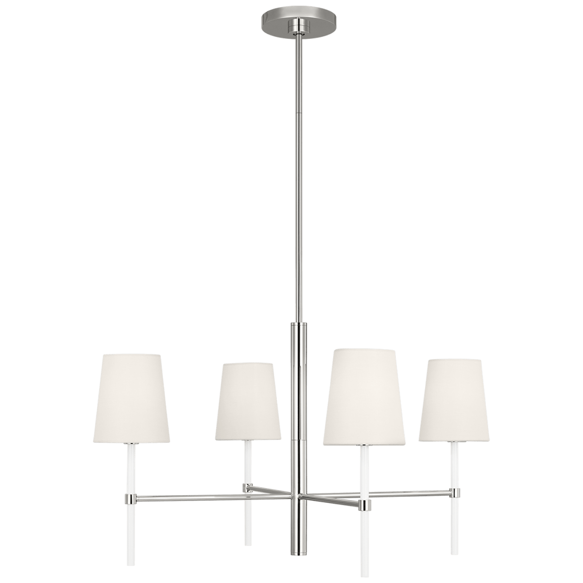 Chandelier Monroe - Nickel poli 28" by Visual Comfort Studio | Luminaires & cie