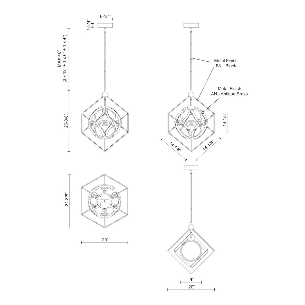 Lustre Monza 24 3/8" – Kuzco Lighting