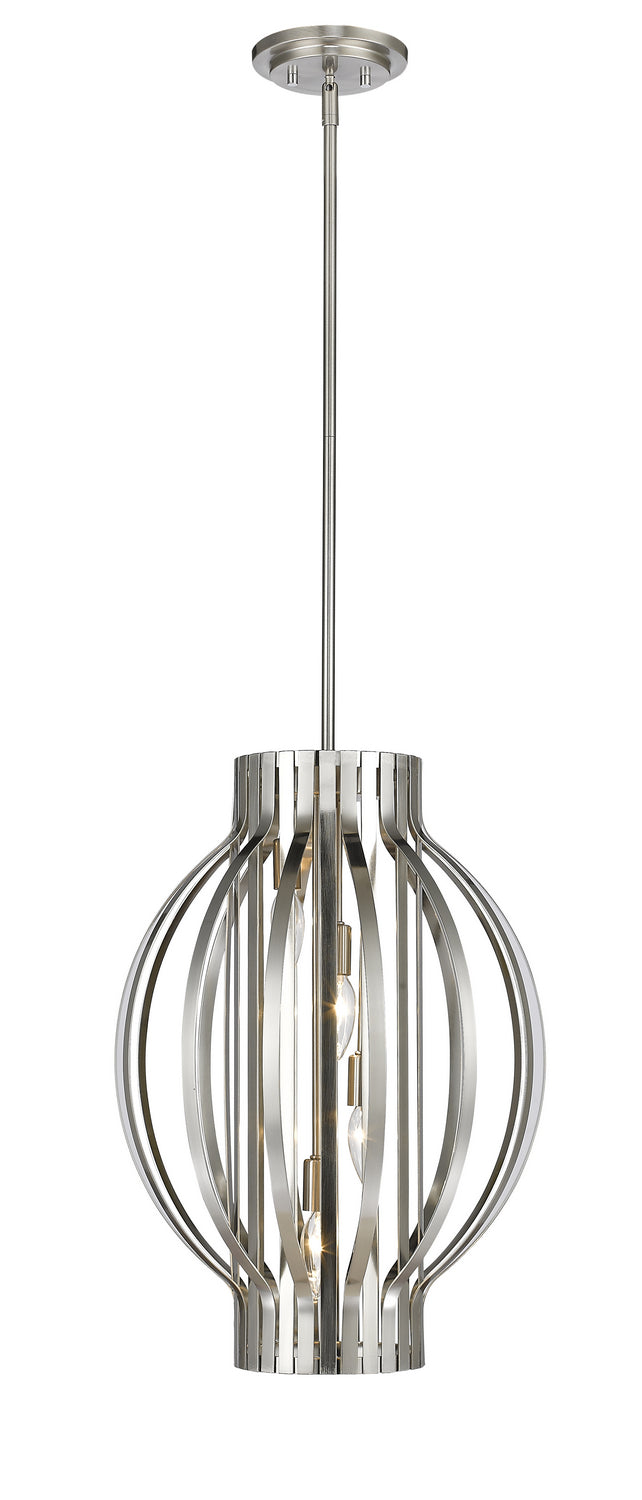 Suspension Moundou Nickel brossé, nombre ampoules 4 – Z-Lite