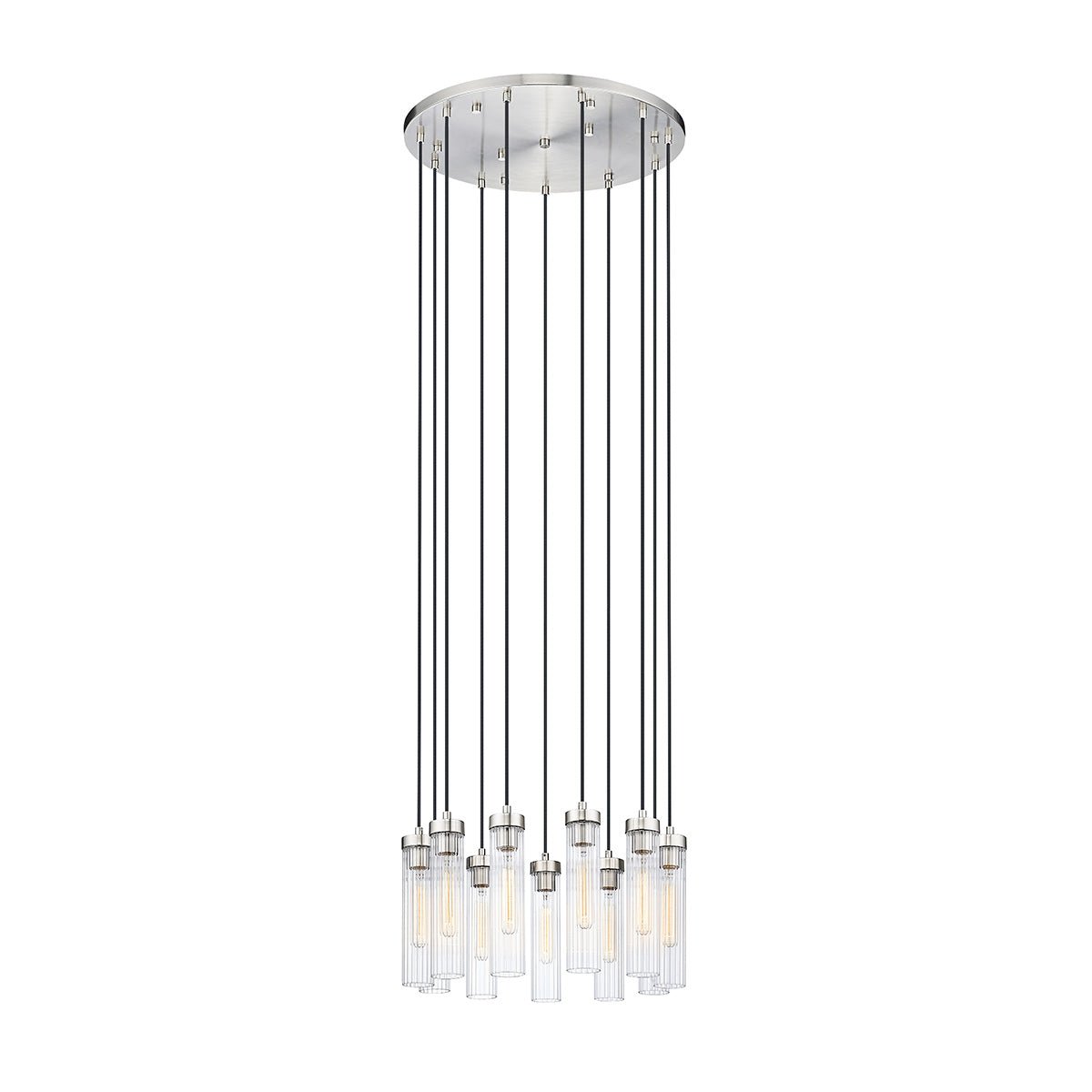 Chandelier multiple Beau - Nickel brossé 24" by Z - Lite | Luminaires & cie