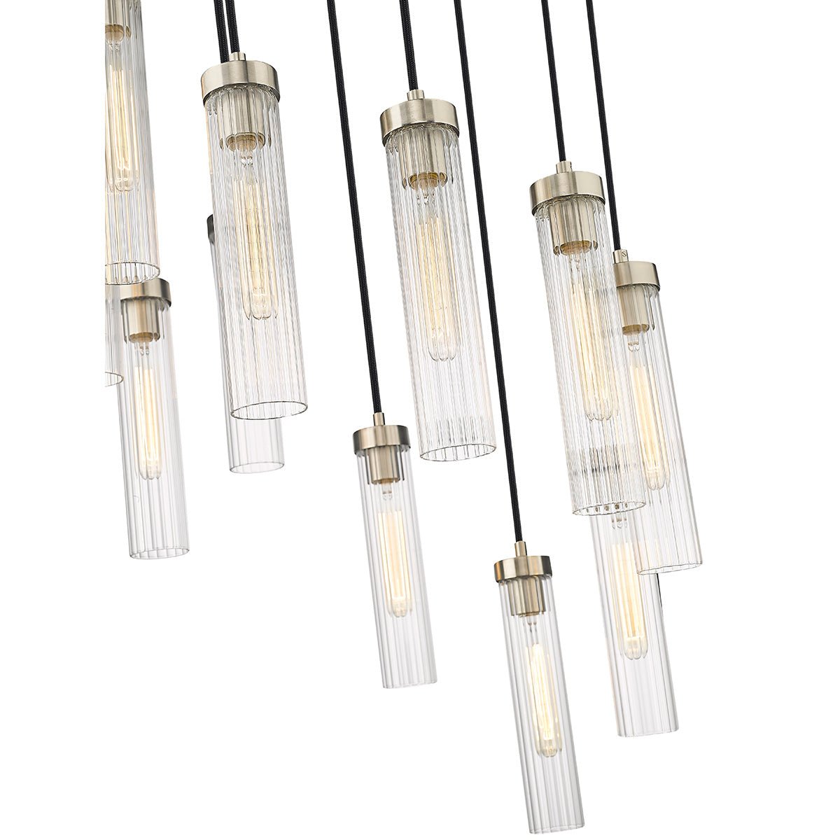 Chandelier multiple Beau - Nickel brossé 24" by Z - Lite | Luminaires & cie