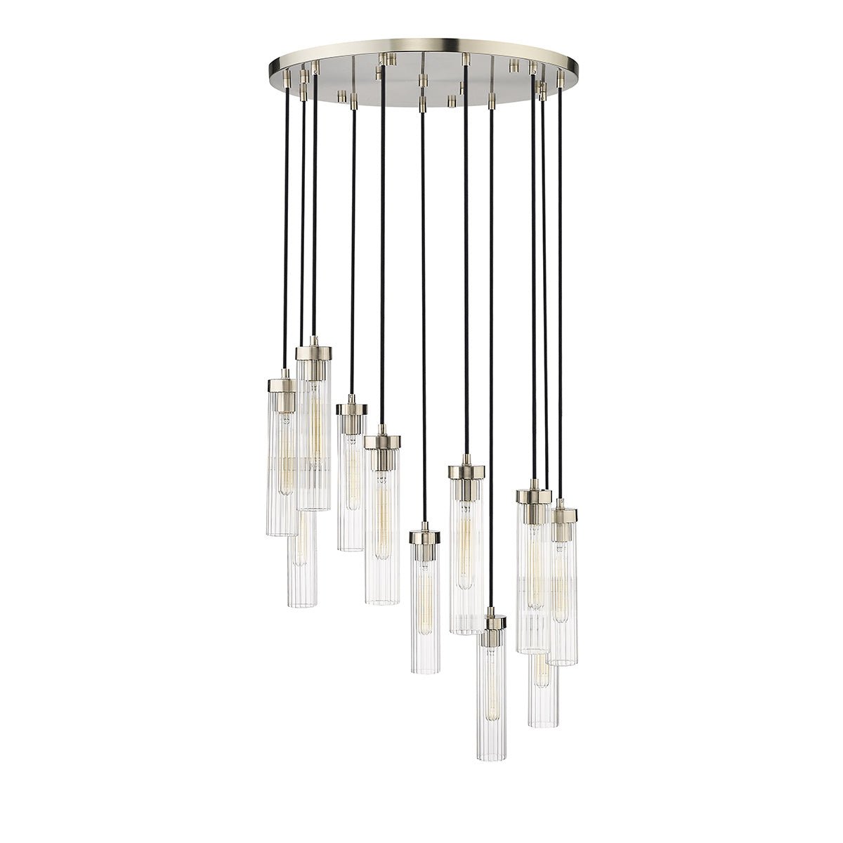 Chandelier multiple Beau - Nickel brossé 24" by Z - Lite | Luminaires & cie